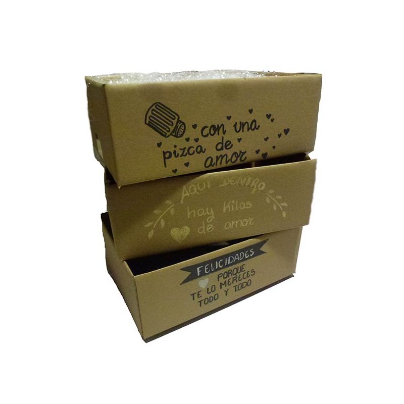 Cajas de Carton Con Frase Personalizada - Regalos Productos Asturianos